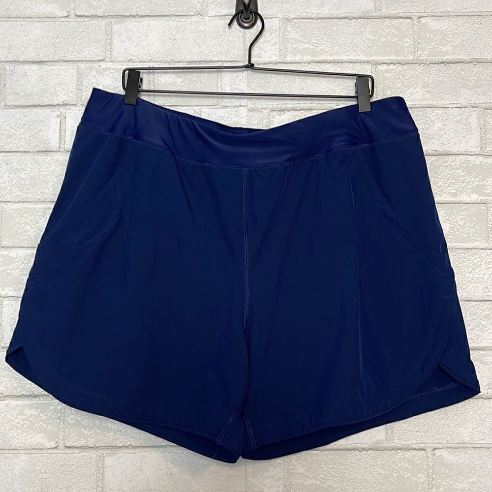 Lands End Navy Blue Board Shorts 18